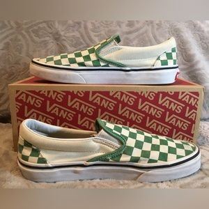 kelly green checkered vans